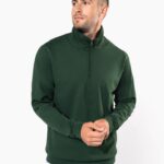Sweatshirt com 1/2 fecho