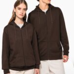Sweatshirt com fecho e capuz unissexo