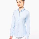 Camisa de senhora manga comprida com Stretch