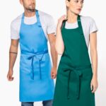 Avental poliéster/algodão sem bolso