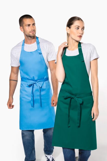 Avental poliéster/algodão sem bolso