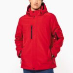 Parka softshell acolchoada com capuz de homem